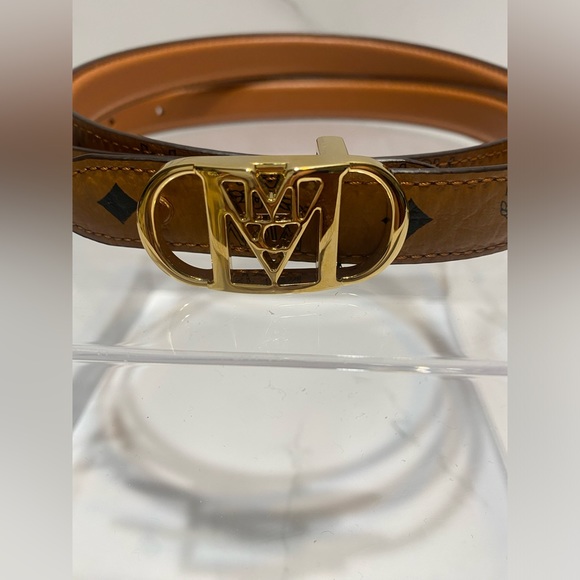 MCM Cognac - Womens Reversible Belt - Picture 2 of 9